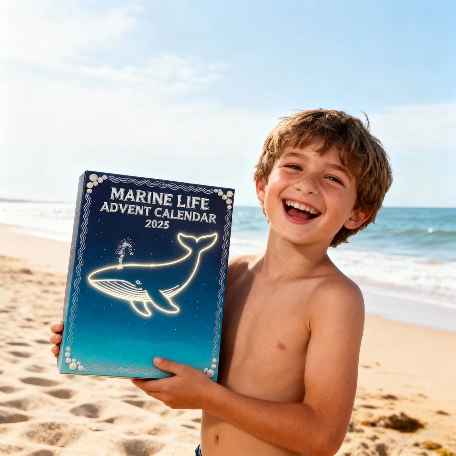 Marine Live Advent Calendar, 24 Fantasy Marine Creatures Countdown Calendar 2D Acrylic