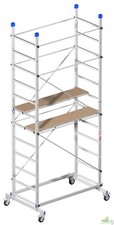 PONTEGGIO MOBILE TRABATTELLO ALLUMINIO ZEUS CM.157X100X360H 150KG PIATTAFORMA