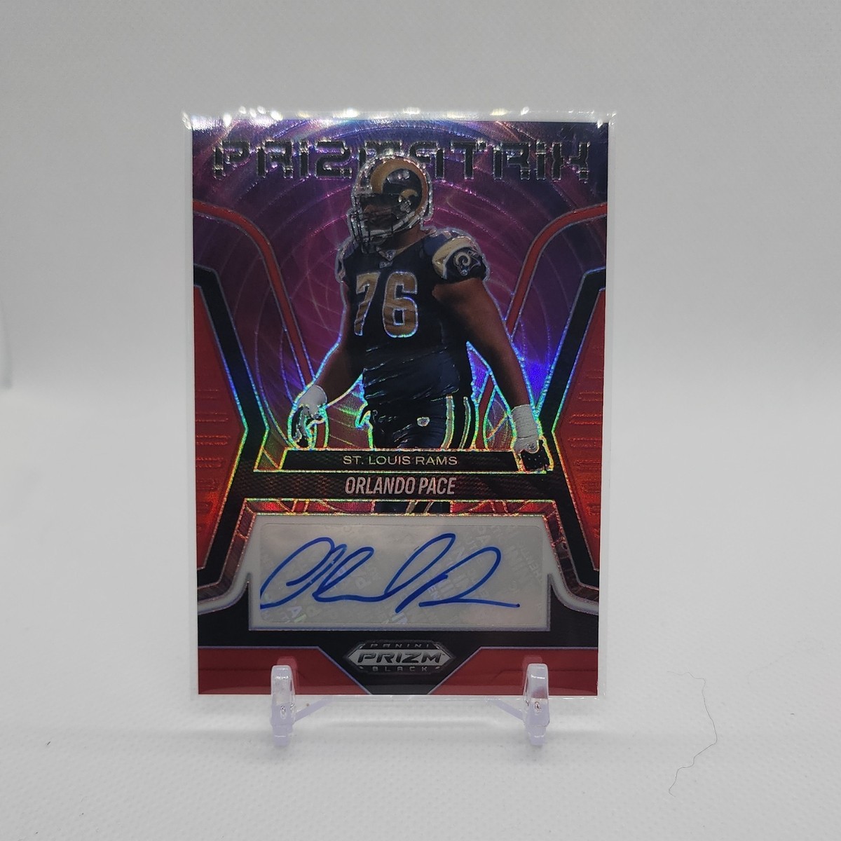 Panini 2025 Prizm Black Prizmatrix Signatures Orlando Pace PS-OPE