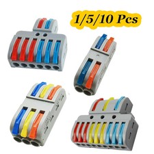 Electrical Cable Connectors Terminal Block Reusable Compact Wire Lever Block