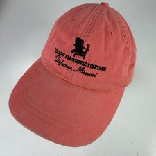 Adams LP101 Yellow Farmhouse Vineyard Hat Men's Adjustable Washed Red Cap