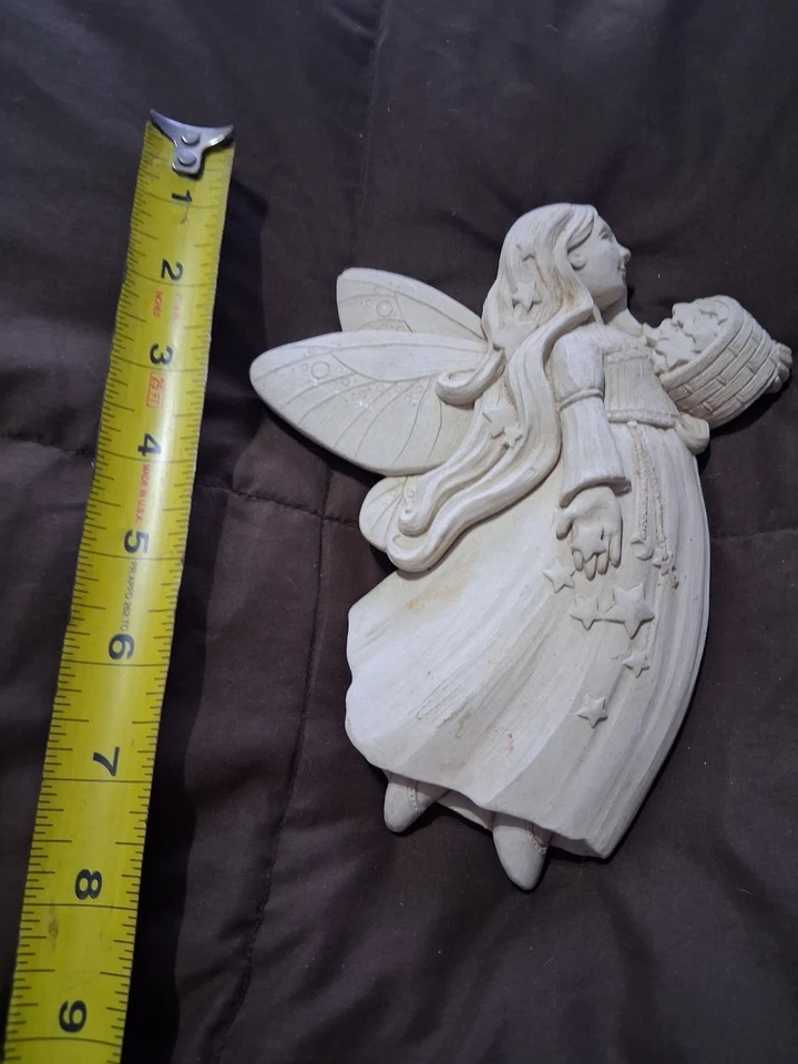 Carruth Studio Fairy Angel with Stars Cast Stone Wall Sculpture Garden Plaque - Image 2 of 3