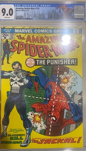 Amazing Spider-Man #129 CGC 9.0 Punisher 1st Appearance 1974 Marvel White pages
