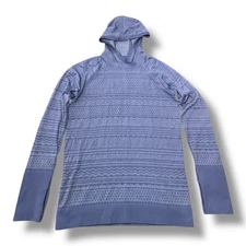 Lululemon Gatsby Blue Long Sleeve Rest Less Hoodie Sweatshirt Women’s Sz S-M