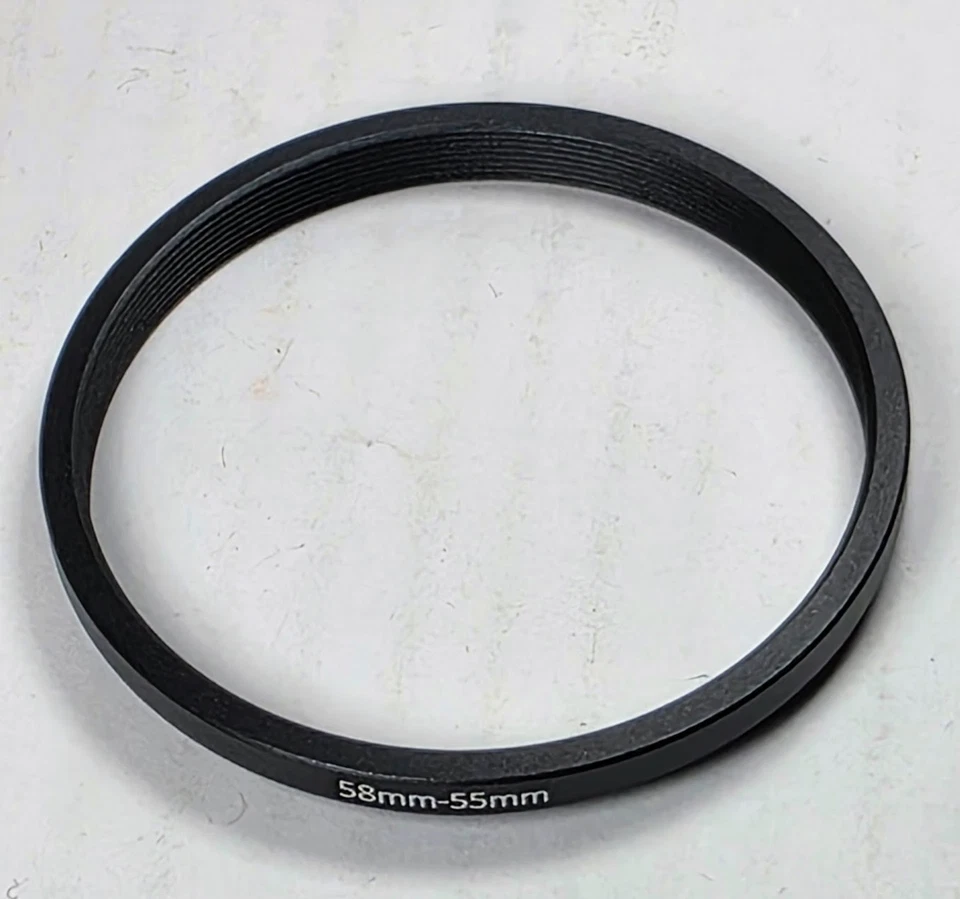 58-55mm Step-Down Ring Metal Stepping 58mm Lens to 55mm Filter 58mm-55mm 58-55 - Image 2 of 4