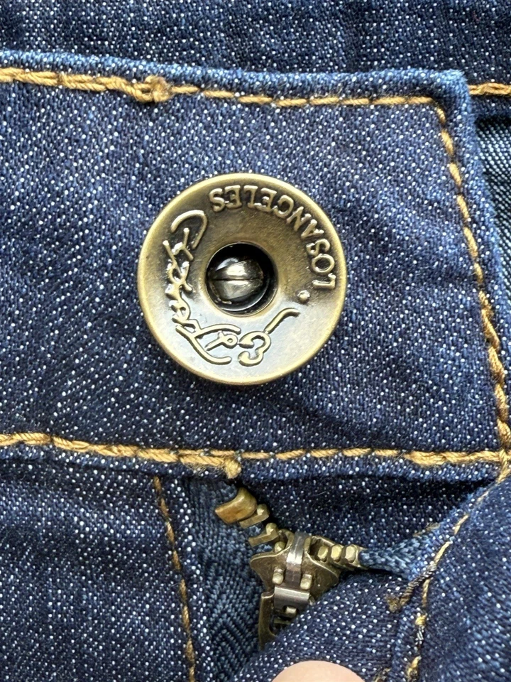 Pantalones de mezclilla vintage Y2K Ed Hardy calavera Christian Audiger juvenil 11/12 26 cintura Foto 4 de 4