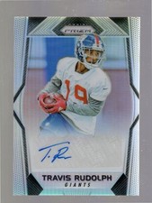 2017 Panini Prizm Travis Rudolph Silver Prizm Autograph Rookie RC # RA-TR