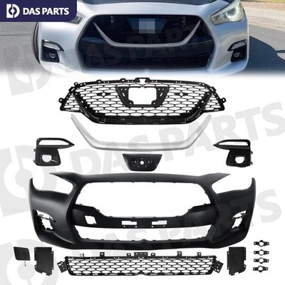 Fit 2014-2022 Infiniti Q50 Skyline 400R Style Front Bumper Grille Fog Light Kit