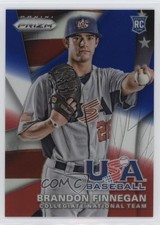 2015 Panini Prizm USA Baseball Red White & Blue 12/50 Brandon Finnegan Rookie RC
