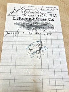 LEWIS HOUSE WEISS BEER PREPRO BREWERY SODA WATER SYRACUSE MORRISVILLE NY 1914