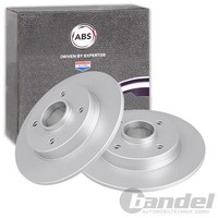 2X A.B.S. Bremsscheiben 249Mm Hinten Passend FüR CitroËN C3 C4 DS3 DS4 DS DS