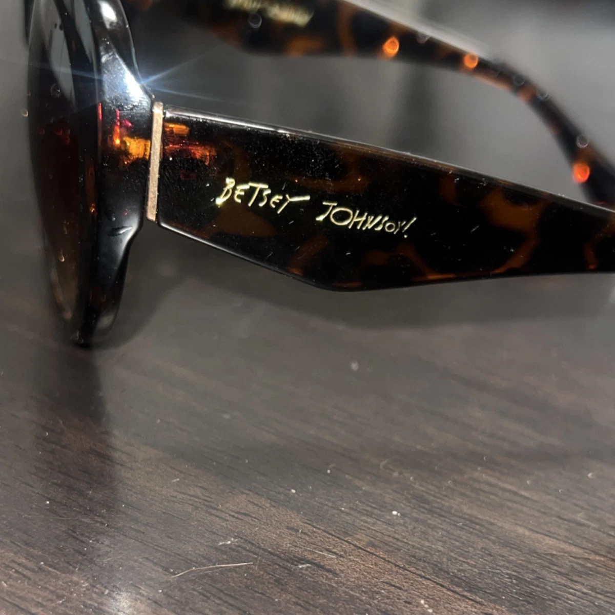 Betsey Johnson Brown Cat Eye Sunglasses for Women for sale 
