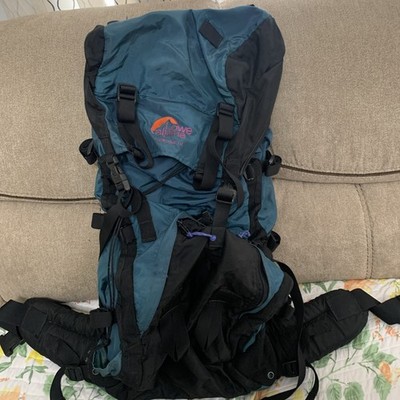 Lowe Alpine Contour III 70+15 Hiking Backpack 70L Teal Black Nylon Hip Belt