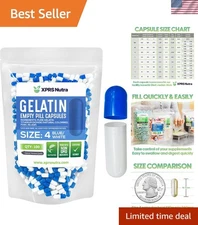 Versatile 100 Count Empty Gelatin Capsules - Size 4 for Supplement Customization