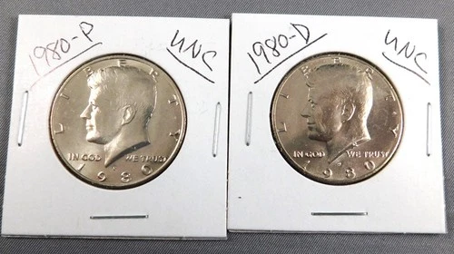 1980 P&D Kennedy Half Dollar Two Coin Set in very nice uncirculated condition