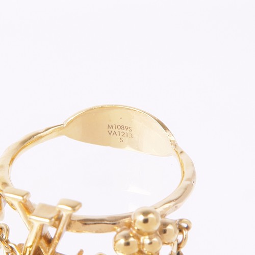 LOUIS VUITTON LV In The Sky Ring M1089S Metal Gold US#5.5/6.25 - Picture 6 of 9