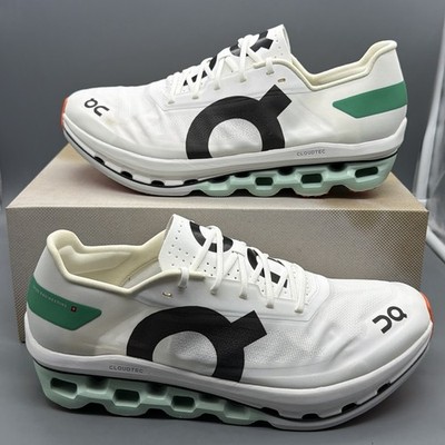 On Cloudboom Echo Men 10 Running Shoes Marathon Race Training White Green *READ*