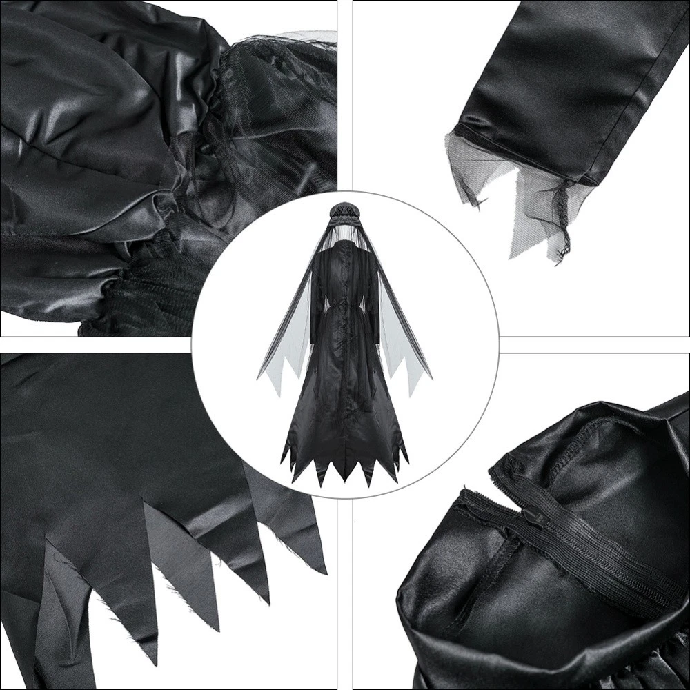 VETEMENTS 1 Set Costume Halloween Costume Halloween Vestito Lungo Maschera Abbigliamento