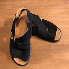 VA BENE Sandalen schwarz Wildleder Gr. 42