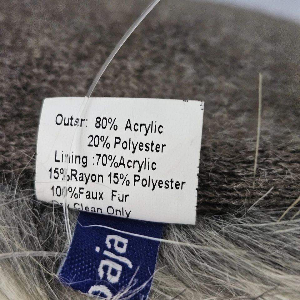 Womens Scarf Collar 51" Super Soft Fluffy Faux Fux Coat - Image 3 of 4