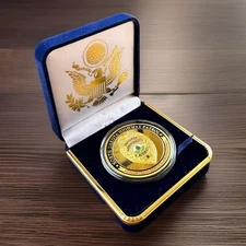 North Dakota Highway Patrol Challenge Coin With Blue Velvet Case. Fast shipping!