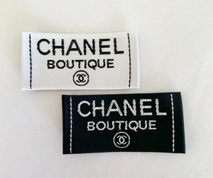 Two (2) Chanel Clothing Label Tag Sewing Replacement 2"x1"(50x2.5mm)