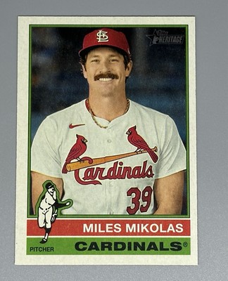 2025 Topps Heritage - #426 Miles Mikolas - Flip Stock SP Short Print- PR: 5