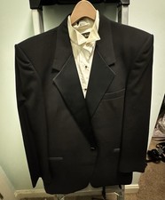 Novak Men's Black Tuxedo Jacket Satin Lapels Size 42 Regular