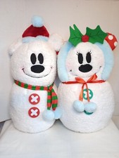 Disney Mickey  Minnie Mouse Christmas Greeter Door Porch Holiday Snowman 20  
