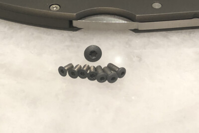 Charcoal Gray Screws Set For Cold Steel Code 4 Knife Pivot Scale & Pocket Clip