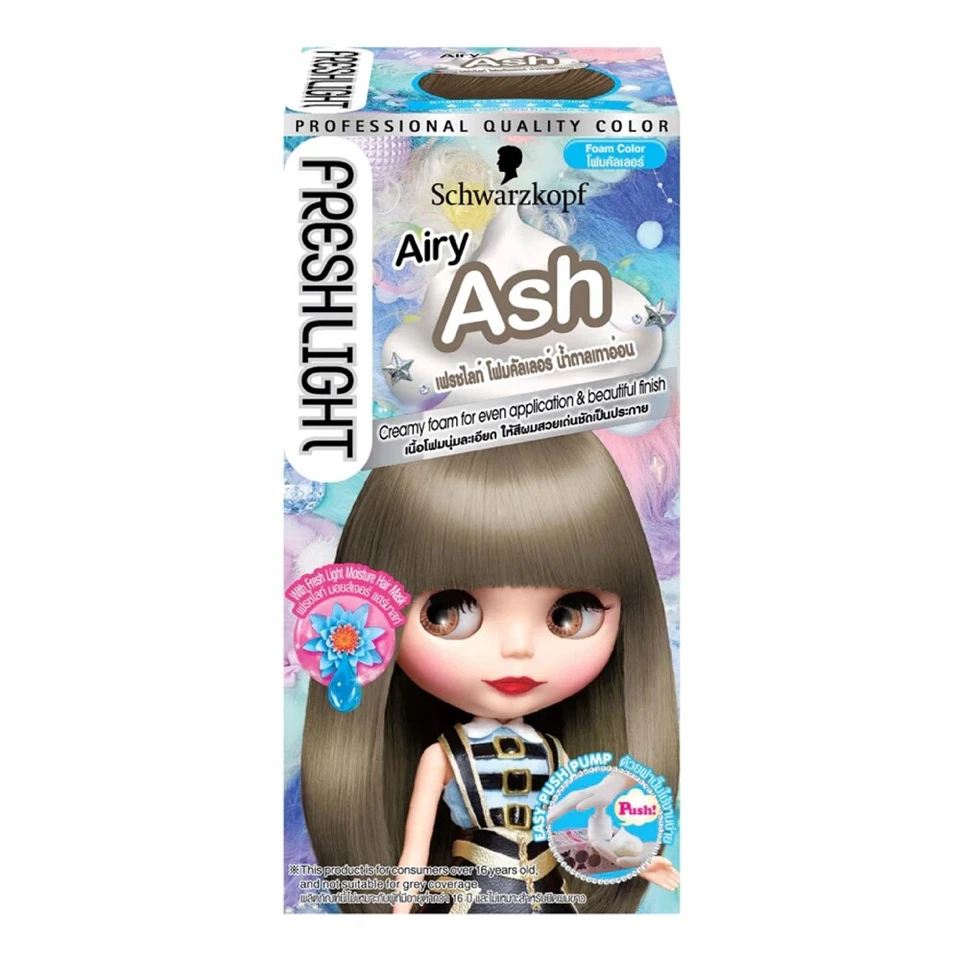 Hair Dye Color Kit Schwarzkopf Fresh Light Ash Brown Foam Cream Japan New Colour - Image 3 of 4
