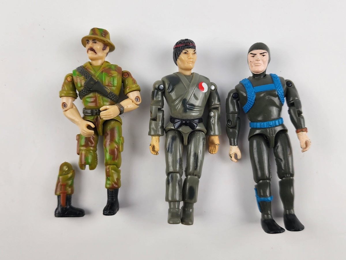 Lot of 3 Lanard Military Gi Joe size Action Figures 1983 Diver