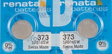 2 x Renata 373 Watch Batteries, 0 MERCURY equivalent SR916W, Swiss Made