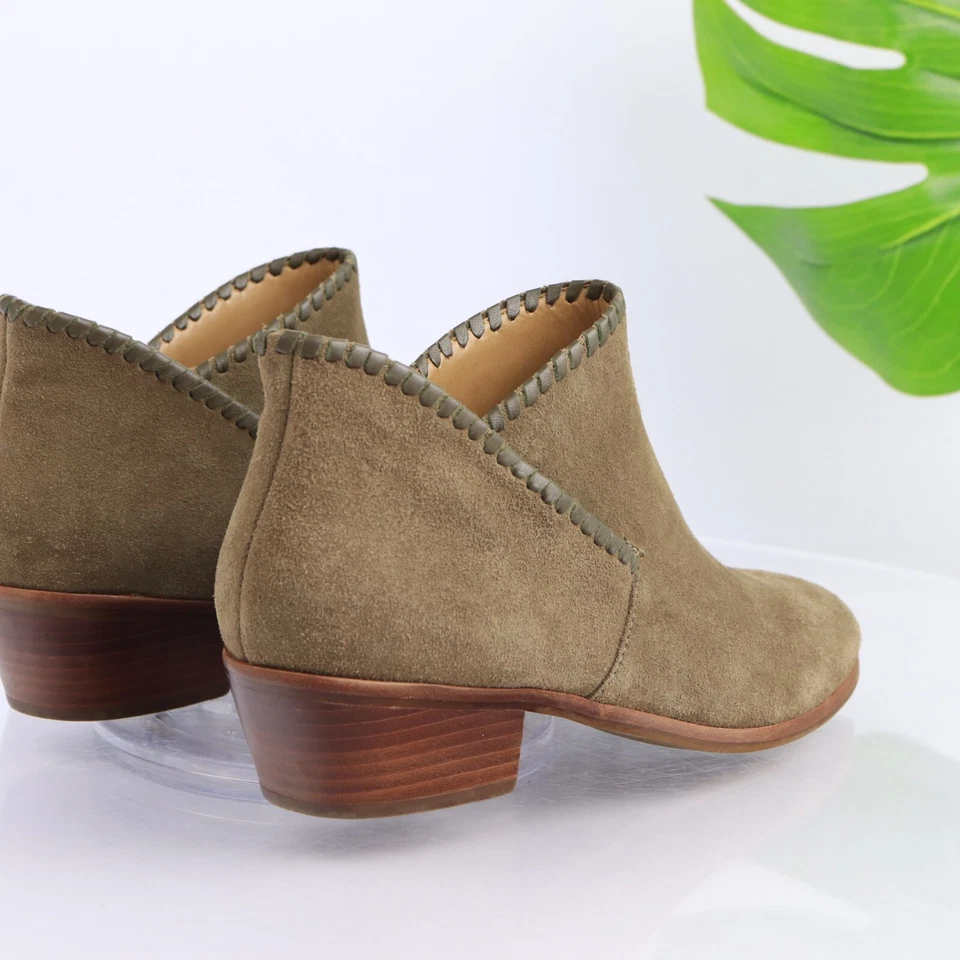 Jack Rogers Mujer Sadie Boot Talla 9 Oliva Tostado Gamuza Botín Tacón Bajo Zapato Foto 4 de 4