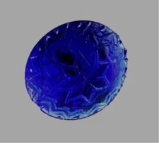 Awesome Cobalt Blue Pressed Glass Push Pin / Picture Rail Hanger