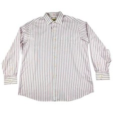 Tommy Bahama Egyptian Cotton Button Down Shirt Men  s Size S White  Red Striped