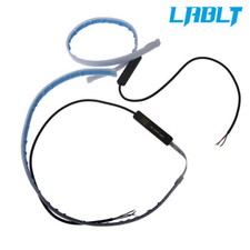 LABLT 2PCS 60cm LED Daytime Running Light Flexible Sequential Turn white+yellow