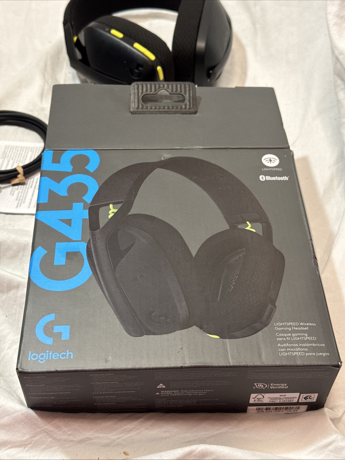 Logitech G435 Black Wireless Gaming Headset with Lightspeed Technology
