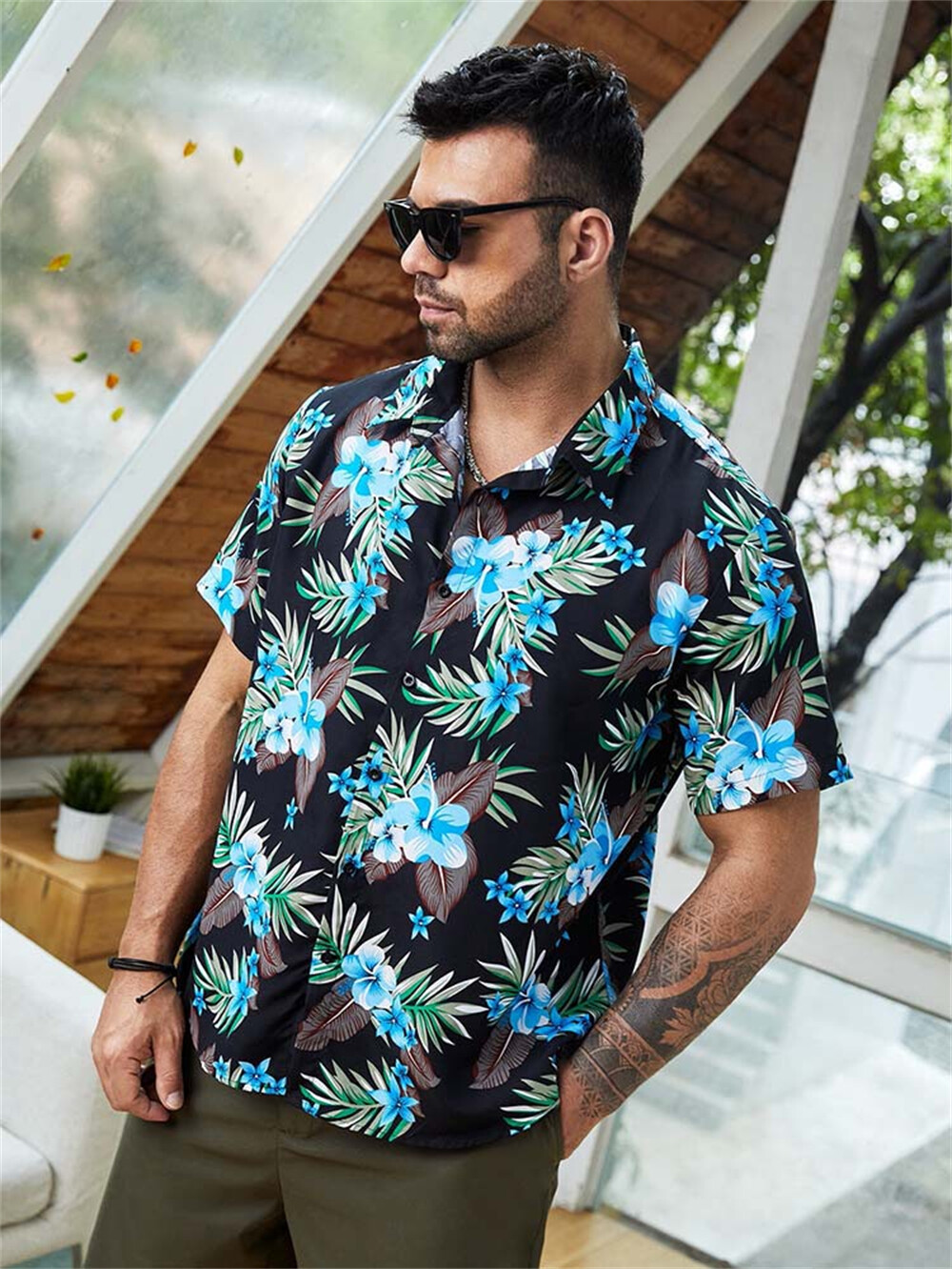 summer button down shirts men