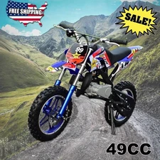 49cc 2-Stroke Kids Dirt Bike, Gas Power Motocross, Off Road Mini Motorcycle