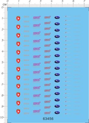 Water Slide Decals car logo for different scales model kits 63456
