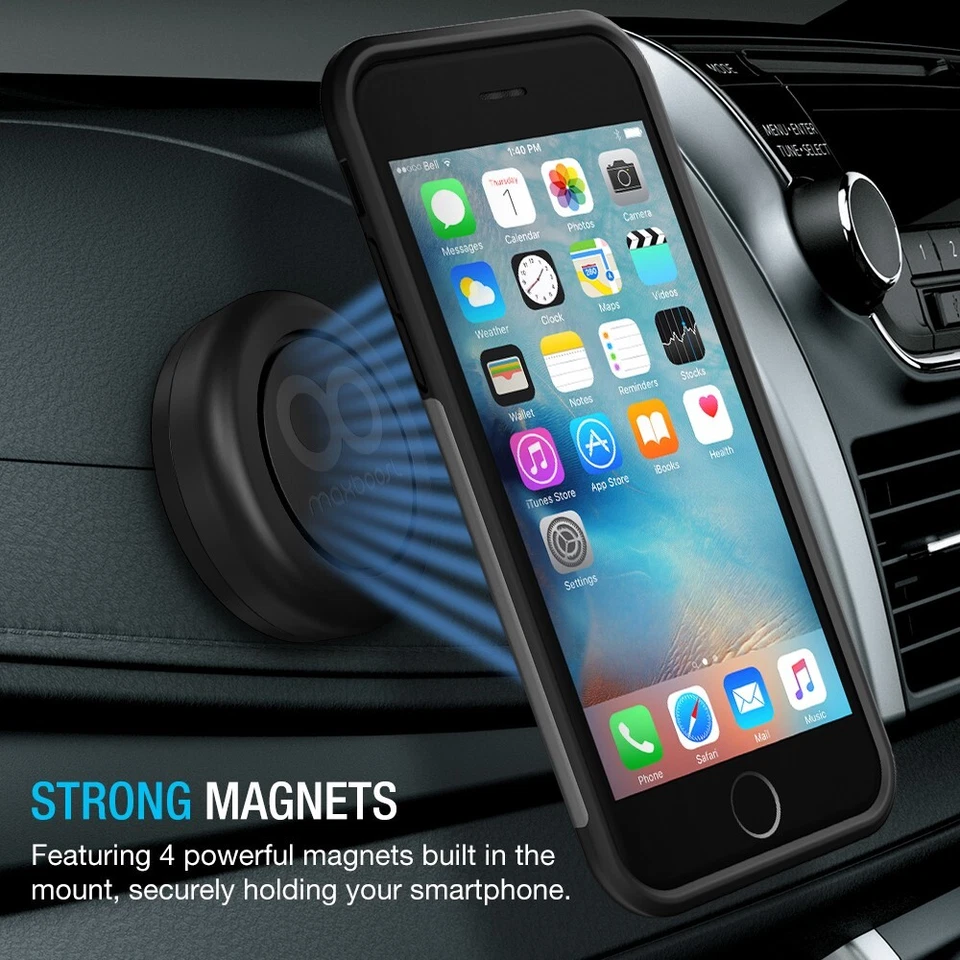 Maxboost Magnetic Phone Car Mount (3-Pack) Flat Stick-on Dashboard Holder - Image 3 of 4