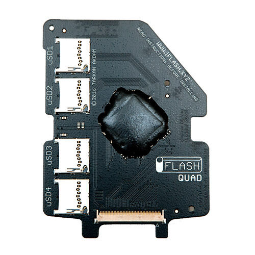 Adaptateur iFlash Quad MicroSD iPod 5G 6G 7G vidéo classique jusqu'à 4 x cartes micro SD - Photo 1 sur 5