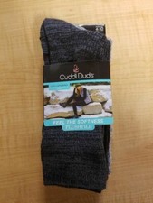 CUDDL DUDS WOMEN'S LEG LAYERING CREW SOCK 6PK SHOE SIZE 4-10 CHECK FOR COLOR