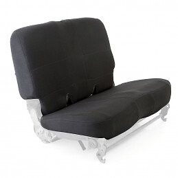 Housse arrière noire anti-déchirure pour banquette usée de Jeep CJ7 et Wrangler YJ