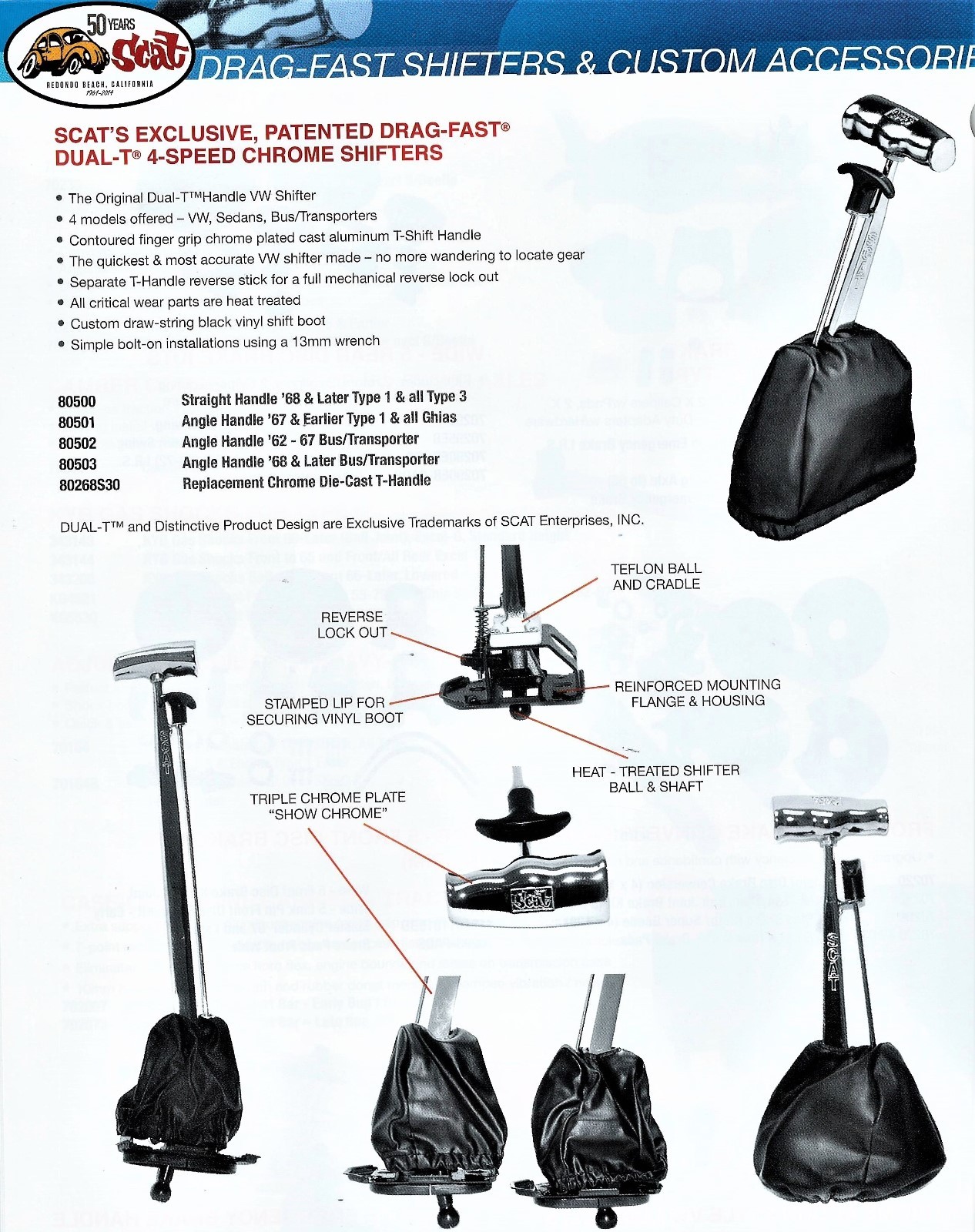 NEW SCAT VW BUG DRAG FAST SHIFTER STRAIGHT UP 80500 IN STOCK NOW! FROM