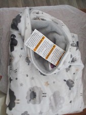 Parents Choice White Gray Sheep Lamb Baby Blanket lovey sheep plush 30x40"