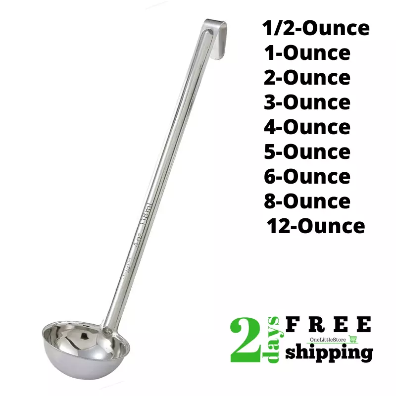 Choice 4 oz. One-Piece Stainless Steel Ladle