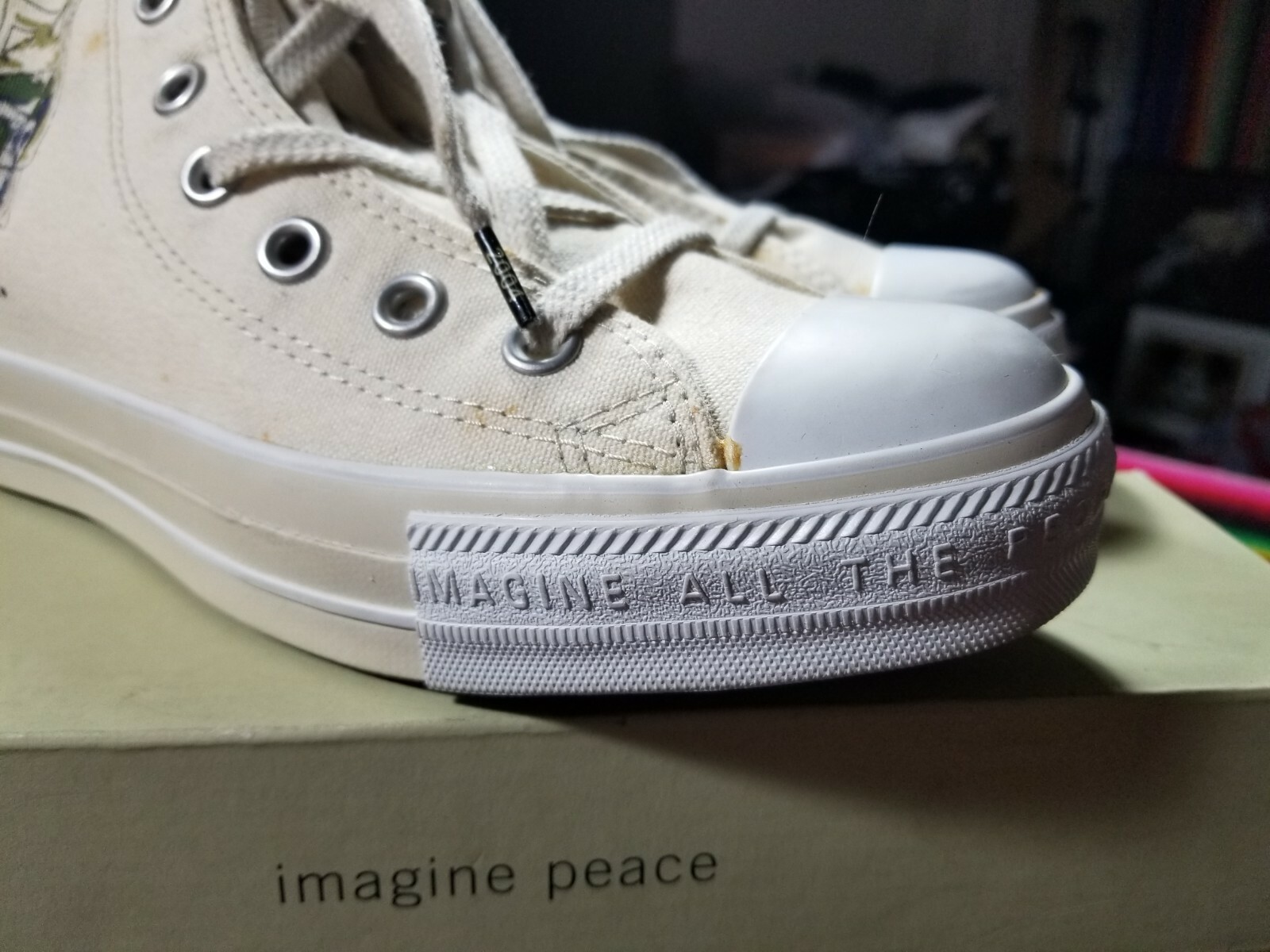 Ladies John Lennon Peace Fingers Us Flag ufficiale Donne