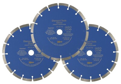 3 X 230  Diamanttrennscheibe Diamantscheibe Beton 10 mm Segmenthöhe USST-10